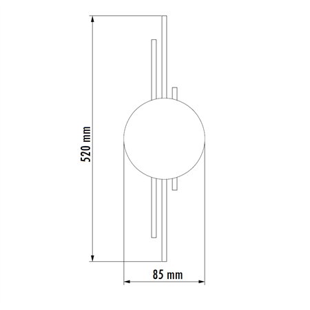 VESTA 609 ZIDNA LAMPA LED 10W 3000K CRNA