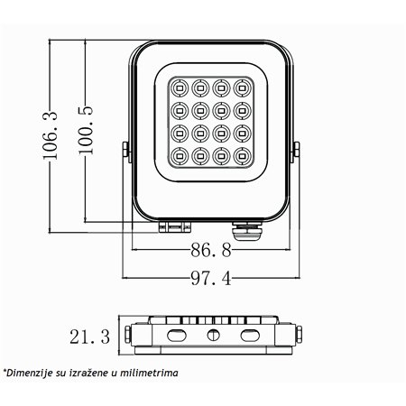 LensLux led reflektor snage 10W