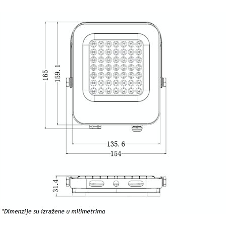 LensLux led reflektor snage 30W