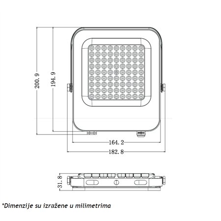 LensLux led reflektor snage 50W