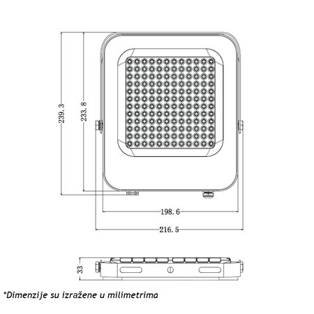 LensLux led reflektor snage 100W