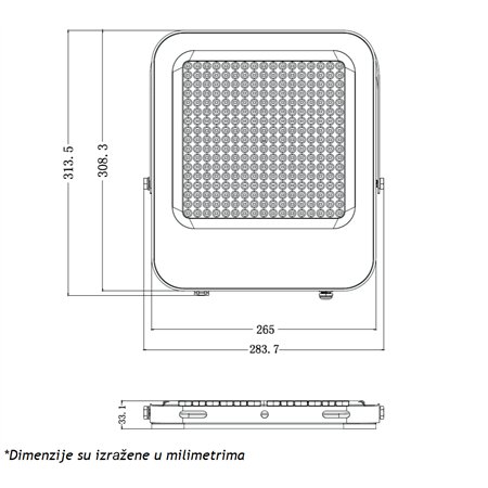 LensLux led reflektor snage 200W