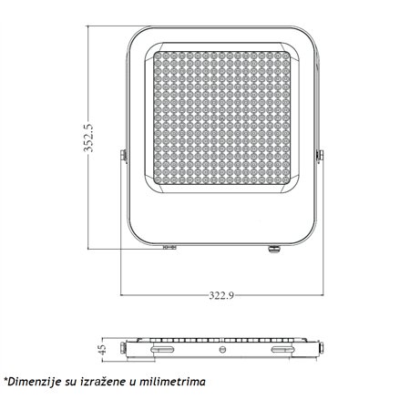 LensLux led reflektor snage 300W
