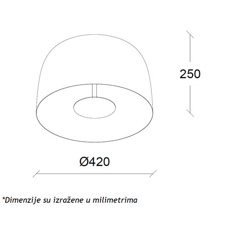 VESTA 630 PLAFONSKA SVETILJKA 20W 3000K CRVENA