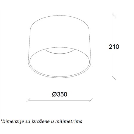 VESTA 631 PLAFONSKA SVETILJKA 24W 3000K BELA