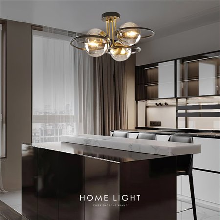 NALAN 19064 LUSTER 4*E27 CRNA/MESING