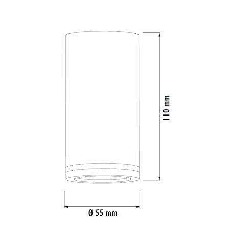 SVETILJKA TS194 PLAFONSKA 1*GU10 CRNA