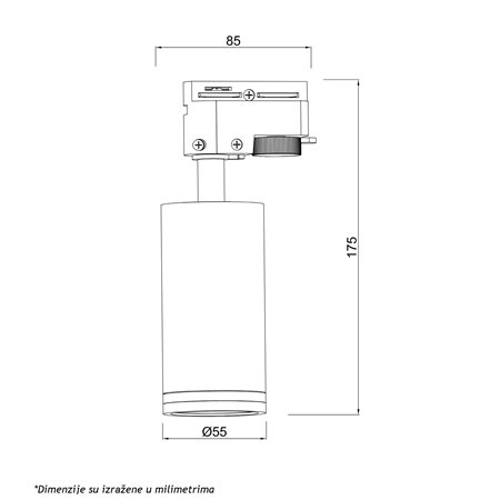 Šinski reflektor bele boje