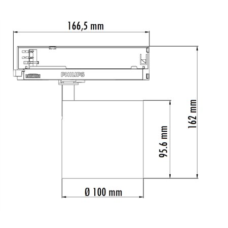 LED REFLEKTOR ŠINSKI 301210-1 30W 3000K CRNI TROSTEPENI