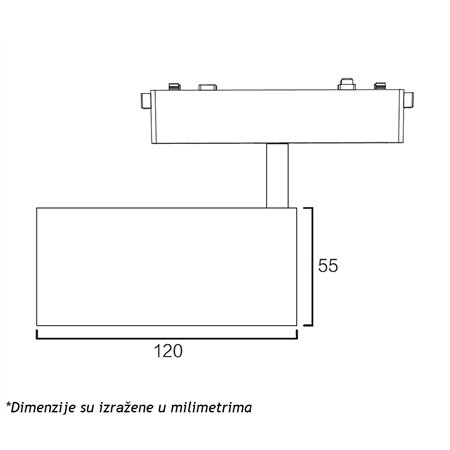 MAGNETIC SLIM REFLEKTOR LED26 - 055 18W 3000K 24° 48V DC BELI