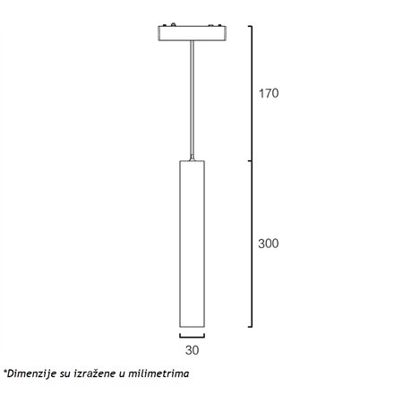 MAGNETIC SLIM VISILICA LED26 - D300 6W 3000K 24° 48V DC CRNA