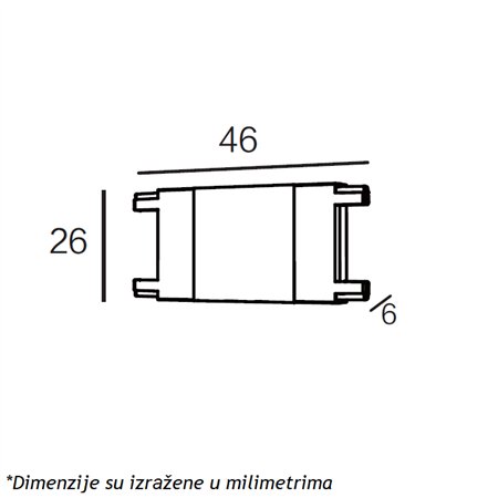 MAGNETIC SLIM KONEKTOR I CRNI (26-A-I)