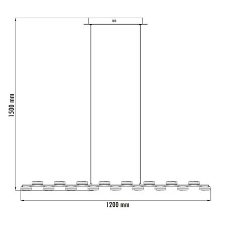 LUNA 227 VISILICA 49W 3000K CRNA