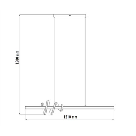 Led visilica u kombinaciji crne i sive boje