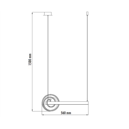 Led visilica u kombinaciji crne i sive boje