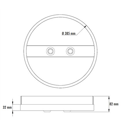 LUNA 233 PLAFONSKA SVETILJKA 29W 3000K SIVA/ZLATO
