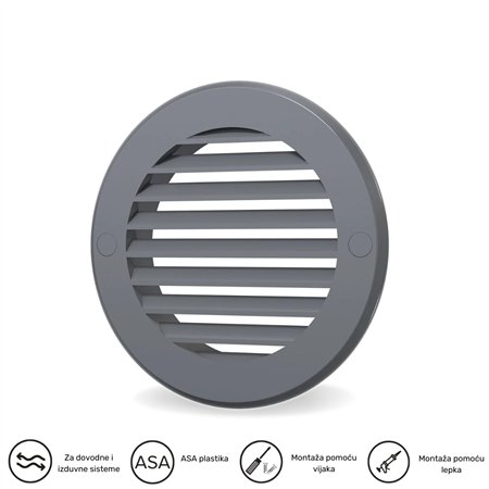 Žaluzina sive boje za plafonsku ili zidnu montažu