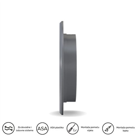 Žaluzina sive boje za plafonsku ili zidnu montažu