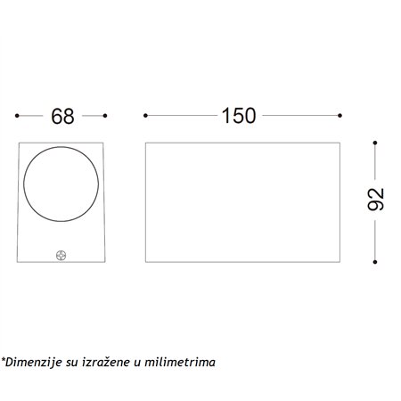 Zidna svetiljka bele boje