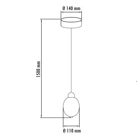 Elegantna LED visilica zlatne boje snage 10W