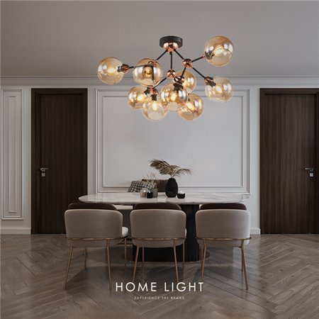 VESTA 603 LUSTER 9*E27 MESING/CRNA