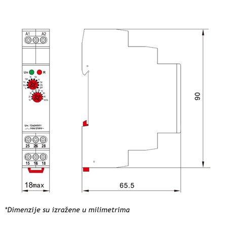 RELEJ VREMENSKI ATMT2-M2 12-240VAC 1S-10D