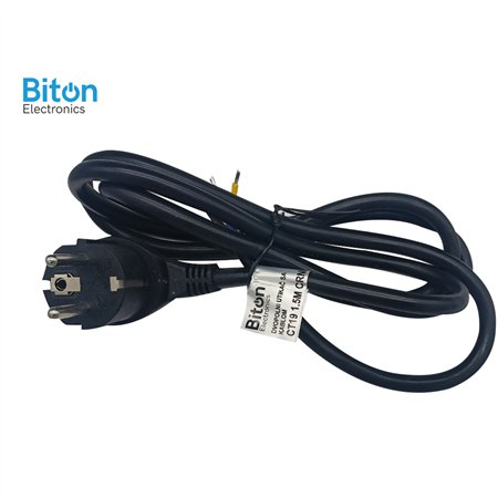 DVOPOLNI UTIKAČ SA KABLOM CT19 1.5M CRNI (3X1.5MM)