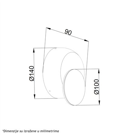 LUNA 257 ZIDNA LAMPA 5W 3000K BELA
