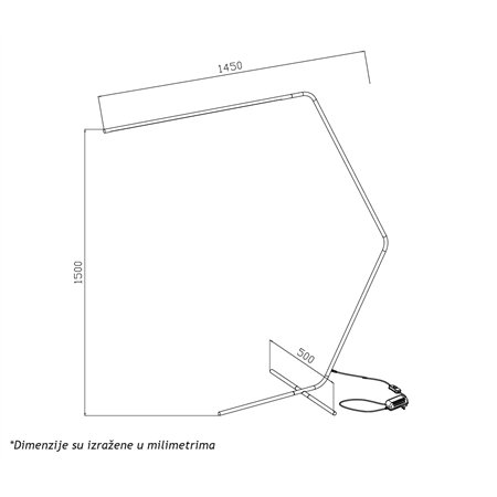 ARIA 42 PODNA LAMPA 14W 3000K DIMABILNA