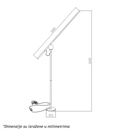 ARIA 43 PODNA LAMPA 11W 3000K DIMABILNA