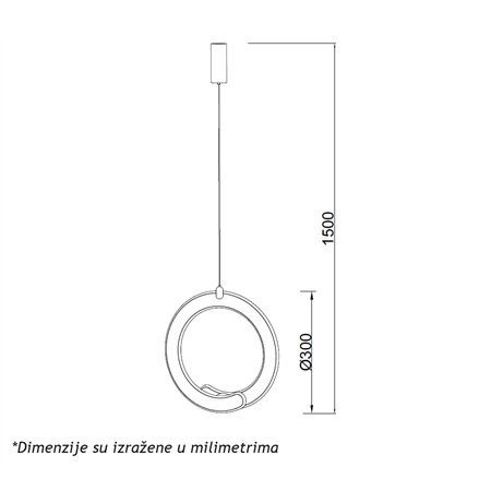 LUNA 261 VISILICA 24W 3000K MESING