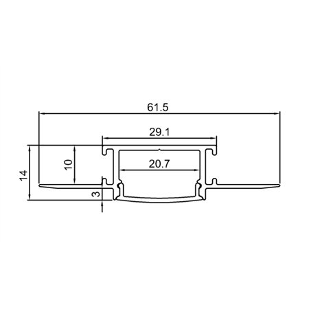 LED PROFIL LL-ALP071 KOMPLET SIVI