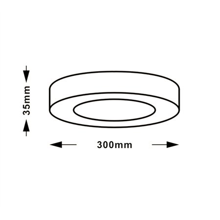 LED PANEL N/Z KNC5-24W 4000K CRNI