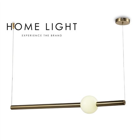 LED visilica modernog izgleda sa horizontalno postavljenim telom u boji mesinga.