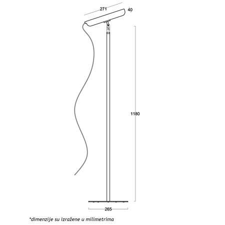 VESTA 635 PODNA LAMPA 24W BELA