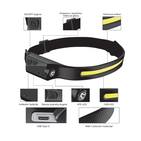 BATERIJSKA LED LAMPA L21730 PUNJIVA SA SENZOROM