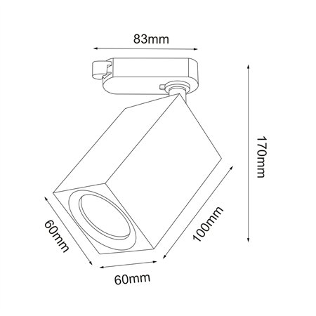Šinski reflektor izuzetno modernog dizajna u obliku kvadra