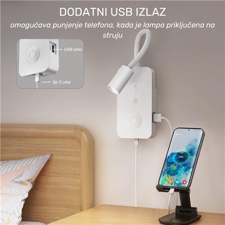 LED ZIDNA LAMPA ELY00X-1 BELA