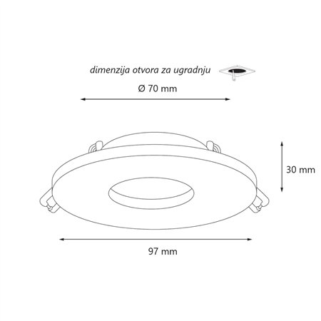 Kvalitetna aluminijumska fiksna rozetna
