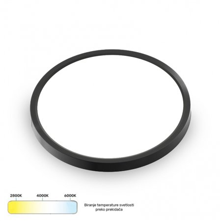 LED PLAFONJERA LV 18W 2800K/4000K/6000K CRNA