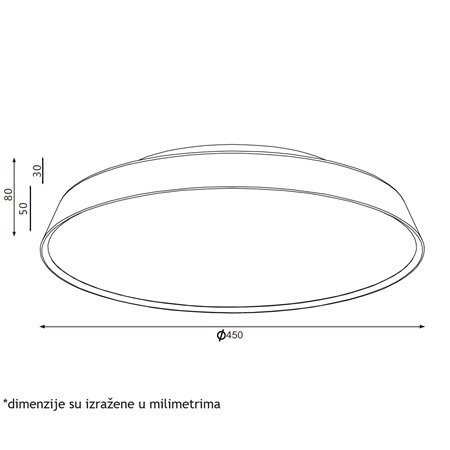 VESTA 639 PLAFONSKA SVETILJKA 40W 3000/4000K BELA