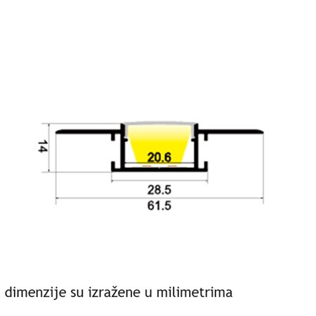 LED PROFIL LR6124 2M