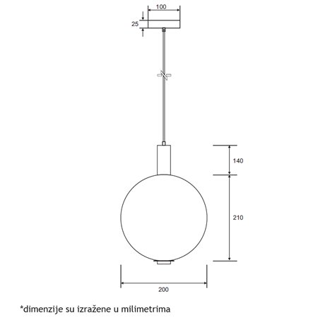 LUNA 293 VISILICA 3.8W 3000K