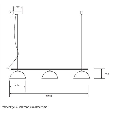LUNA 307 VISILICA 3*E27