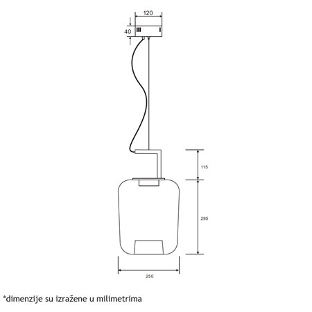 LUNA 309 VISILICA 12W 3000K