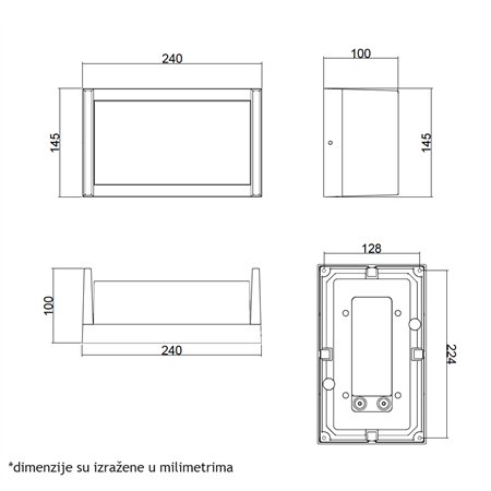 LED SVETILJKA W13305 12W 4000K IP54 BELA