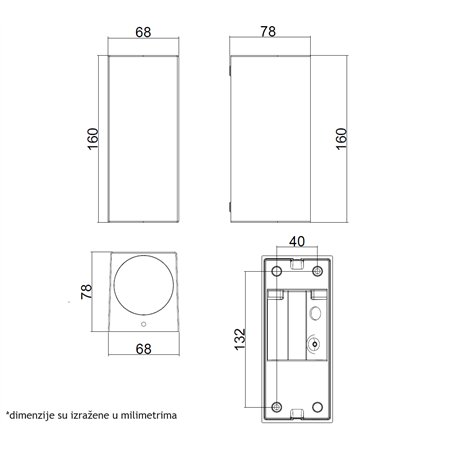 SVETILJKA W10412 ZIDNA 2*GU10 IP65 CRNA