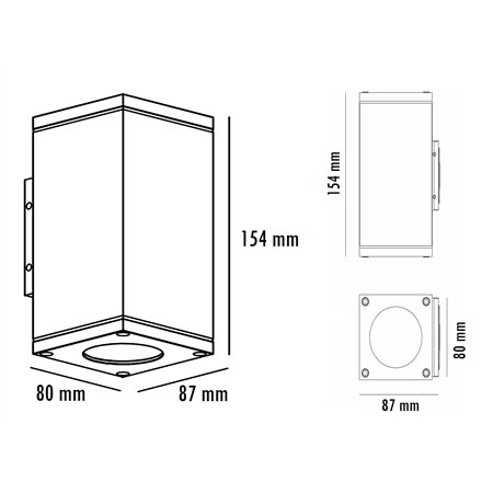 SVETILJKA JM-2123 ZIDNA 2*GU10 BELA IP65